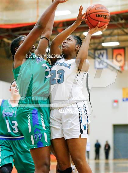 Thumbnail 2 in Woodside vs Forest Park (StatVa Girls Basketball Classic) photogallery.