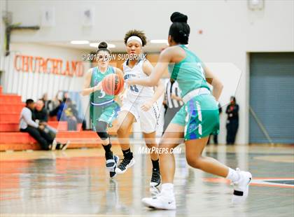 Thumbnail 3 in Woodside vs Forest Park (StatVa Girls Basketball Classic) photogallery.