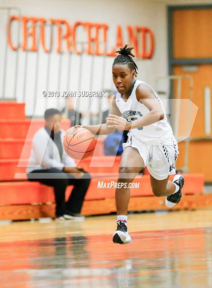Thumbnail 1 in Woodside vs Forest Park (StatVa Girls Basketball Classic) photogallery.