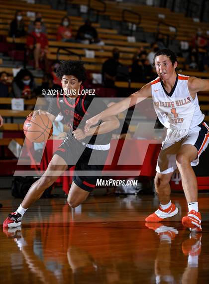 Thumbnail 1 in Orange Lutheran vs. Rolling Hills Prep (Mater Dei Extravaganza) photogallery.