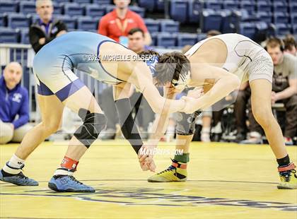 Thumbnail 2 in NYSPHSAA Wrestling Dual Finals Semi-Final (Horseheads vs Farmingdale) photogallery.