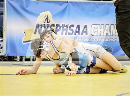 Thumbnail 2 in NYSPHSAA Wrestling Dual Finals Semi-Final (Horseheads vs Farmingdale) photogallery.