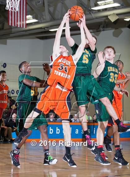 Thumbnail 2 in Emmaus vs Middle Township (Boardwalk Basketball Classic) photogallery.