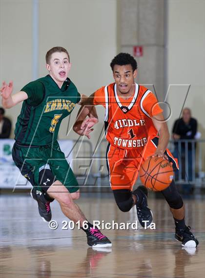 Thumbnail 2 in Emmaus vs Middle Township (Boardwalk Basketball Classic) photogallery.