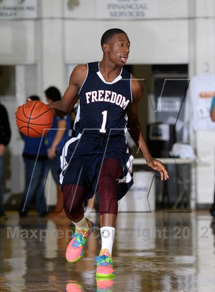 Thumbnail 3 in Freedom vs. Salesian (Gridley Invitational Basketball Tournament) photogallery.