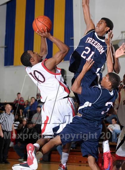 Thumbnail 3 in Freedom vs. Salesian (Gridley Invitational Basketball Tournament) photogallery.