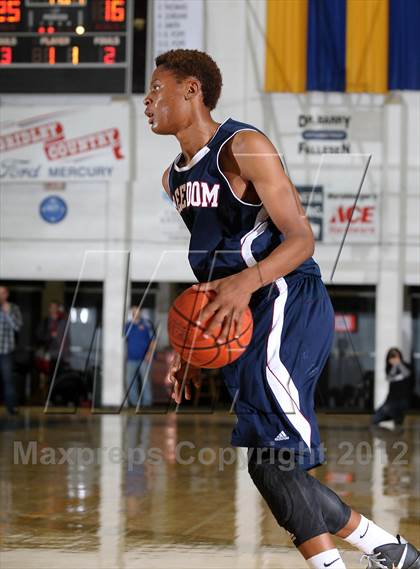 Thumbnail 2 in Freedom vs. Salesian (Gridley Invitational Basketball Tournament) photogallery.