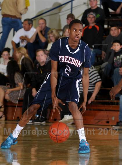 Thumbnail 3 in Freedom vs. Salesian (Gridley Invitational Basketball Tournament) photogallery.