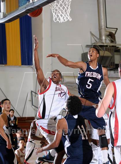 Thumbnail 1 in Freedom vs. Salesian (Gridley Invitational Basketball Tournament) photogallery.