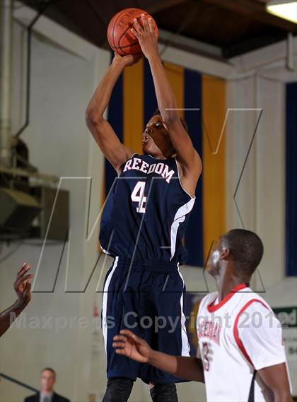 Thumbnail 1 in Freedom vs. Salesian (Gridley Invitational Basketball Tournament) photogallery.