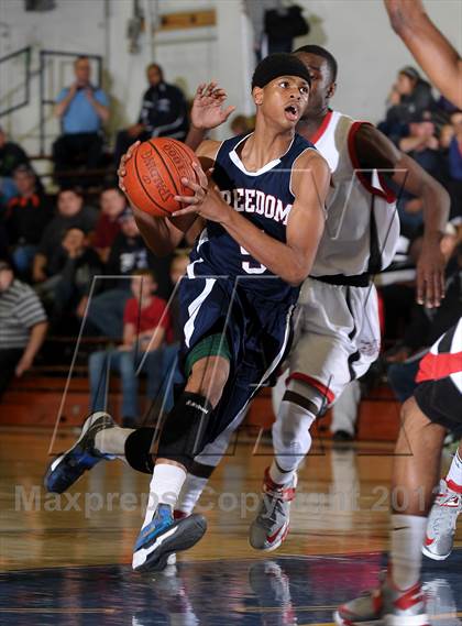 Thumbnail 2 in Freedom vs. Salesian (Gridley Invitational Basketball Tournament) photogallery.