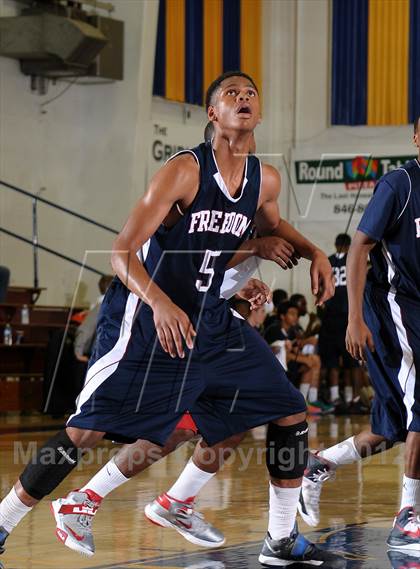 Thumbnail 3 in Freedom vs. Salesian (Gridley Invitational Basketball Tournament) photogallery.