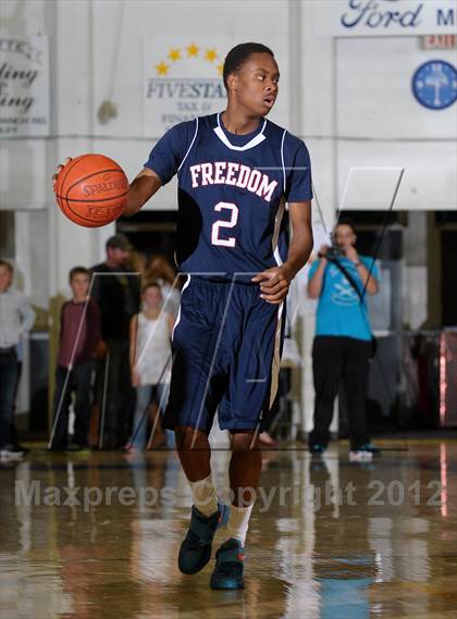Thumbnail 2 in Freedom vs. Salesian (Gridley Invitational Basketball Tournament) photogallery.