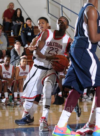 Thumbnail 2 in Freedom vs. Salesian (Gridley Invitational Basketball Tournament) photogallery.