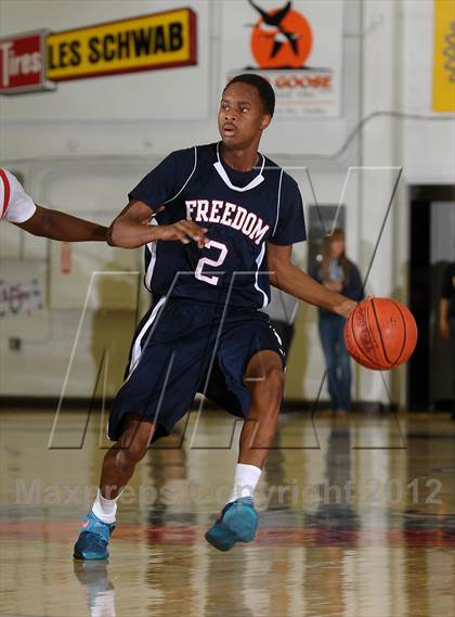 Thumbnail 2 in Freedom vs. Salesian (Gridley Invitational Basketball Tournament) photogallery.