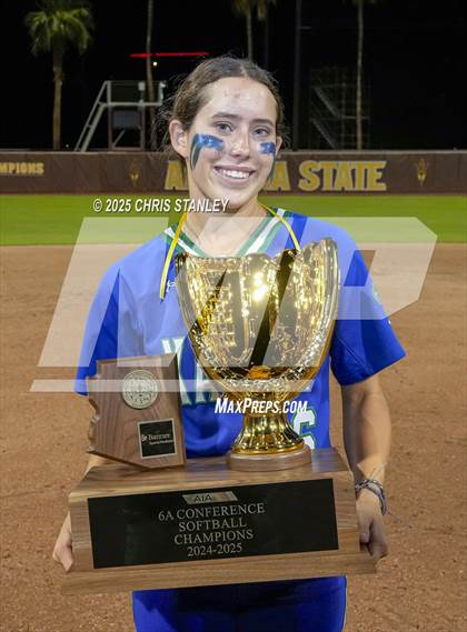 Thumbnail 2 in Queen Creek vs. Xavier College Prep (AIA 6A Final Awards) photogallery.