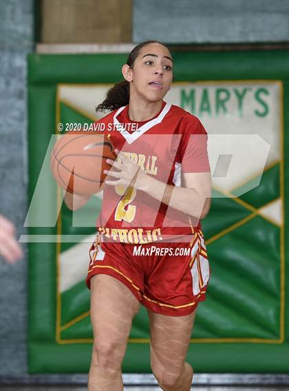 Thumbnail 3 in Cathedral Catholic vs. Perry (MLK Showcase) photogallery.