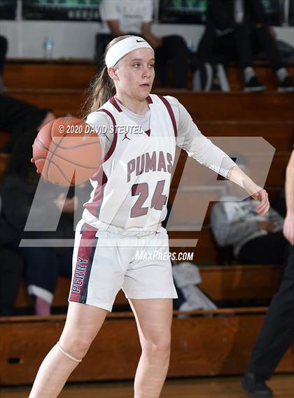 Thumbnail 3 in Cathedral Catholic vs. Perry (MLK Showcase) photogallery.