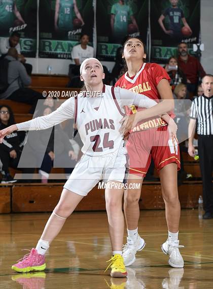 Thumbnail 1 in Cathedral Catholic vs. Perry (MLK Showcase) photogallery.