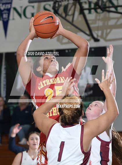 Thumbnail 1 in Cathedral Catholic vs. Perry (MLK Showcase) photogallery.