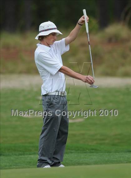 Thumbnail 1 in NCHSAA 4A Boys Golf Championships (Day 2) photogallery.