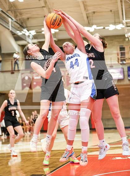 Thumbnail 2 in Denver Christian vs. Wiggins (CHSAA 3A Semis) photogallery.