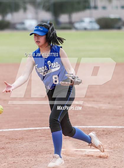Thumbnail 2 in Tempe Prep vs Ash Fork (Chandler Prep Softball Classic) photogallery.