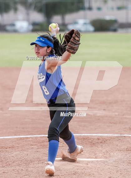 Thumbnail 3 in Tempe Prep vs Ash Fork (Chandler Prep Softball Classic) photogallery.