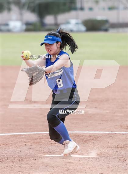 Thumbnail 2 in Tempe Prep vs Ash Fork (Chandler Prep Softball Classic) photogallery.
