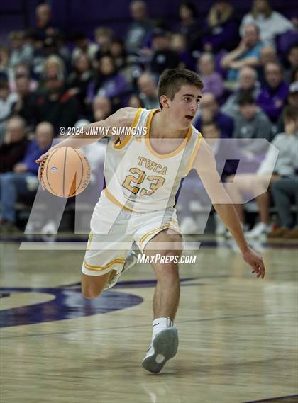 Thumbnail 2 in The Woodlands Christian Academy vs Collinsville (Prairie Farms Holiday Classic) photogallery.