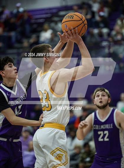 Thumbnail 3 in The Woodlands Christian Academy vs Collinsville (Prairie Farms Holiday Classic) photogallery.