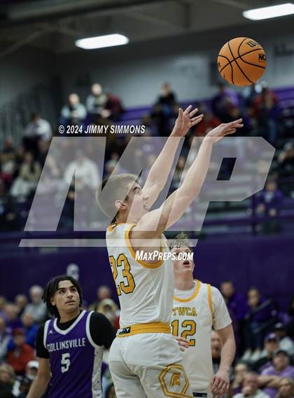 Thumbnail 2 in The Woodlands Christian Academy vs Collinsville (Prairie Farms Holiday Classic) photogallery.