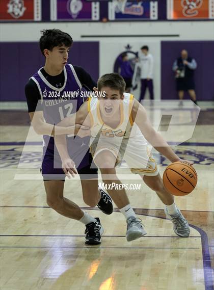 Thumbnail 3 in The Woodlands Christian Academy vs Collinsville (Prairie Farms Holiday Classic) photogallery.