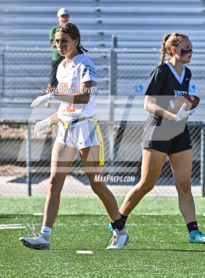 Thumbnail 2 in 5A Flag Football Semi Final Mountain Vista vs Legend photogallery.