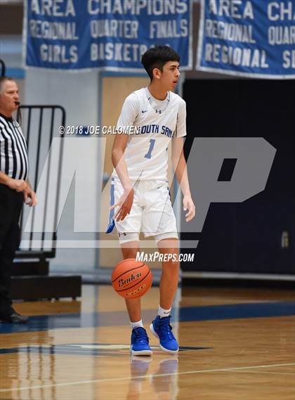 Thumbnail 3 in O'Connor vs  South San Antonio (South San Boys Basketball Tournament) photogallery.