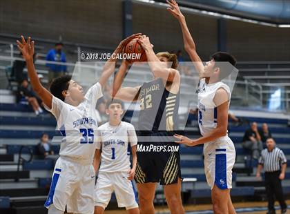 Thumbnail 3 in O'Connor vs  South San Antonio (South San Boys Basketball Tournament) photogallery.