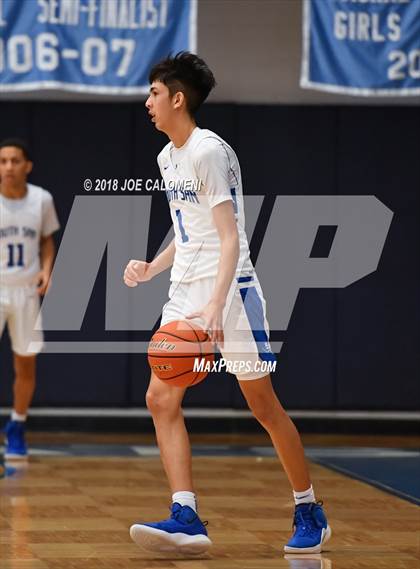 Thumbnail 3 in O'Connor vs  South San Antonio (South San Boys Basketball Tournament) photogallery.