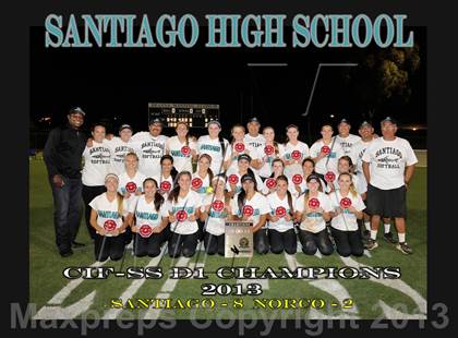 Thumbnail 2 in Santiago vs. Norco (CIF SS D1 Final) photogallery.