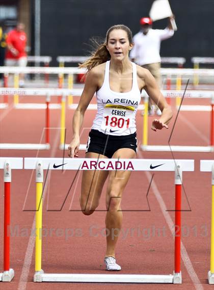 Thumbnail 3 in Arcadia Invitational (300 M Hurdles) photogallery.