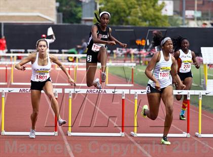 Thumbnail 2 in Arcadia Invitational (300 M Hurdles) photogallery.