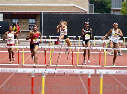 Thumbnail 2 in Arcadia Invitational (300 M Hurdles) photogallery.