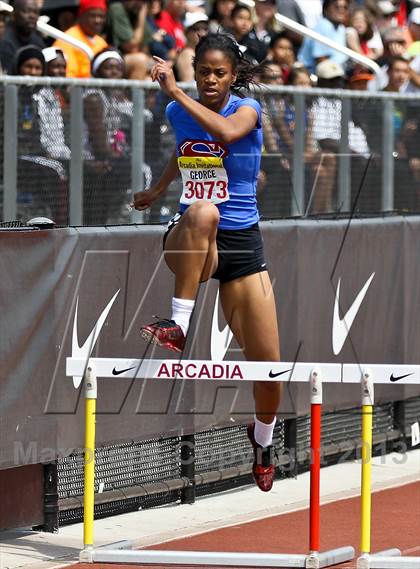 Thumbnail 3 in Arcadia Invitational (300 M Hurdles) photogallery.