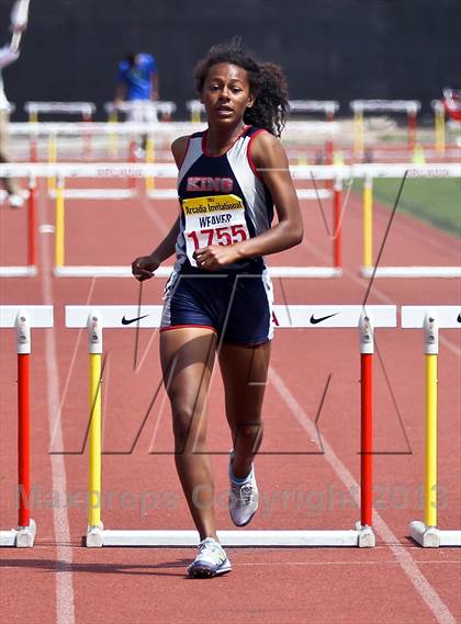 Thumbnail 2 in Arcadia Invitational (300 M Hurdles) photogallery.