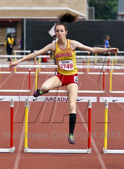 Thumbnail 1 in Arcadia Invitational (300 M Hurdles) photogallery.