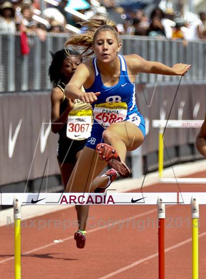 Thumbnail 2 in Arcadia Invitational (300 M Hurdles) photogallery.