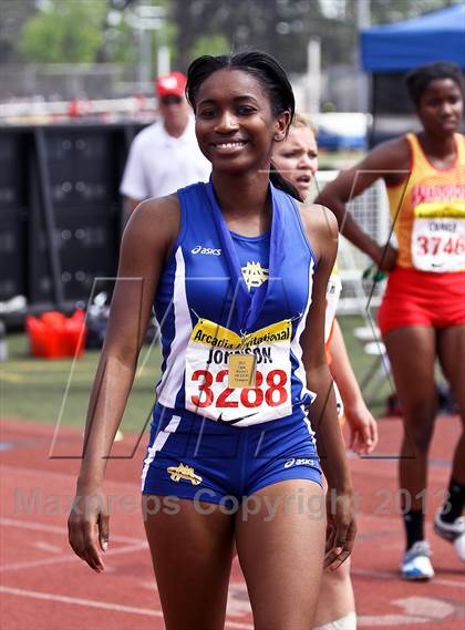 Thumbnail 2 in Arcadia Invitational (300 M Hurdles) photogallery.