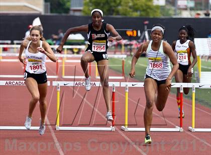 Thumbnail 2 in Arcadia Invitational (300 M Hurdles) photogallery.