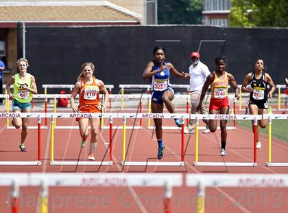 Thumbnail 3 in Arcadia Invitational (300 M Hurdles) photogallery.