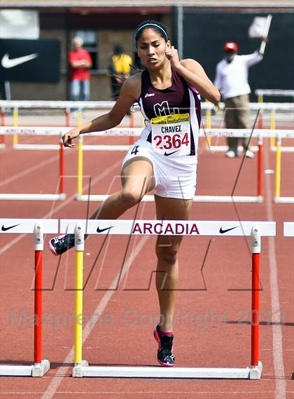 Thumbnail 3 in Arcadia Invitational (300 M Hurdles) photogallery.