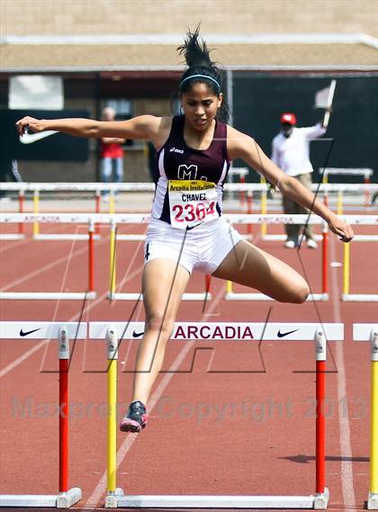 Thumbnail 3 in Arcadia Invitational (300 M Hurdles) photogallery.